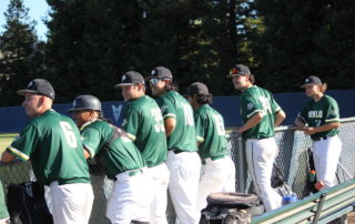 Menlo Park Legends Players in the dugout ready to start the baseball game