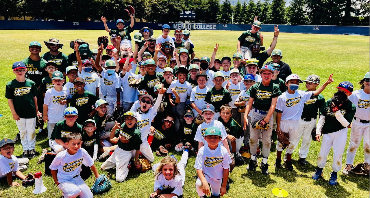 Legends Baseball and Softball Camp players having fun at summer camp