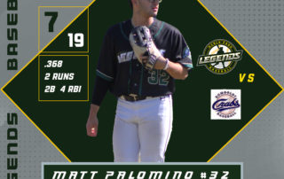 Player of the Week Legends Baseball Matt Palomino