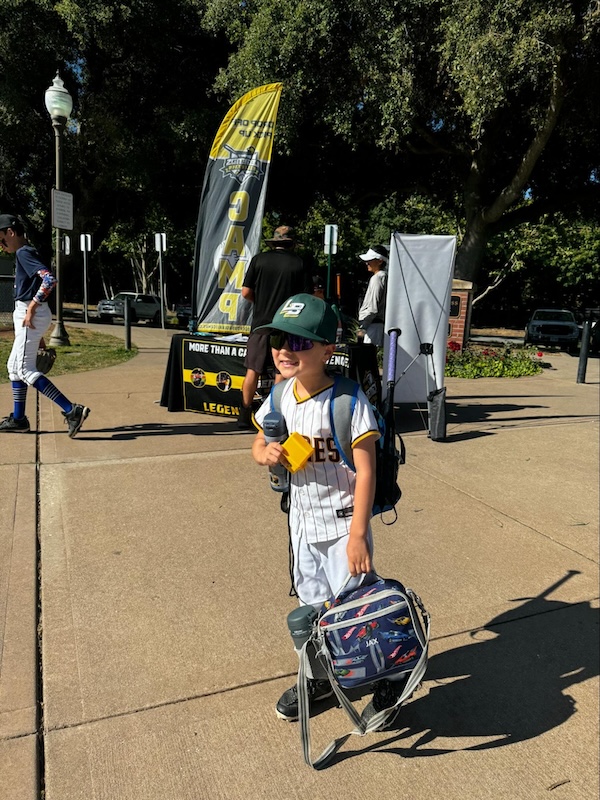 Legends Baseball Camp player at their first Legends Camp