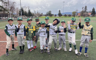 Legends Baseball players an an extraordinary youth practice